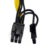 Factory Wholesale PCI-E 6pin Male to 2 X 8pin 6+2pin Male Graphics Card Power Supply Cable