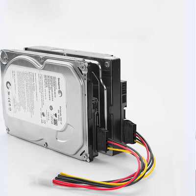 Molex 4Pin to 2x SATA 15Pin Power Adapter Cable for HDD