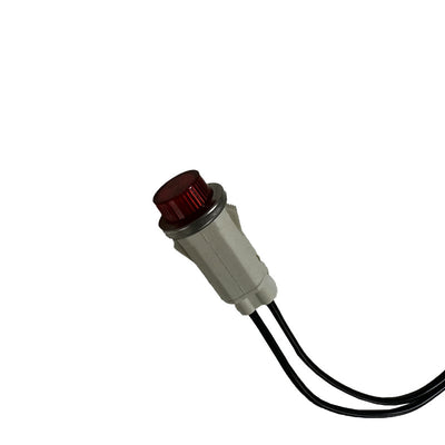 12.5mmプラスチックインジケーターライト（ワイヤー付き）メタルエッジLEDシグナルライト防水ワイヤーハーネス