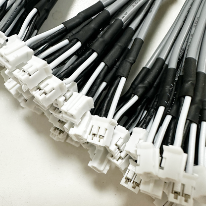 2P PHR-2 2.0mm Shielded Cable 1185 and 1533 Grey Sigle Core Shielded Wire Customized