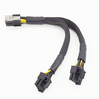 Manufacturer Supply Fully Covered GPU New 8pin to Double 6+2pin Female Converted PC Video Card Power Cable