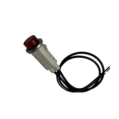 12.5mmプラスチックインジケーターライト（ワイヤー付き）メタルエッジLEDシグナルライト防水ワイヤーハーネス