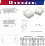 Molex 4.2mm Terminal Wire Cable Connector Kit Compatible with Molex 5557 5559 Mini-Fit Male Female Connection