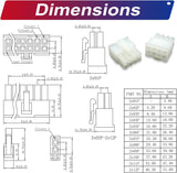 Molex 4.2mm Terminal Wire Cable Connector Kit Compatible with Molex 5557 5559 Mini-Fit Male Female Connection