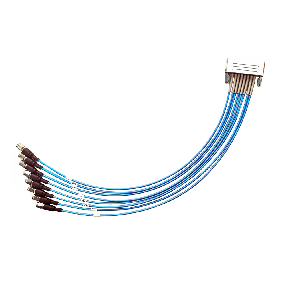 40GHz 8-Port 2.92mm Male Multi-Channel RF Coaxial Phase Stable Harness