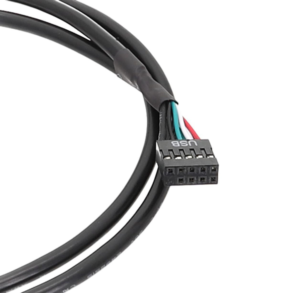 Black Shielded 9Pin USB 2.0 Internal Header Extension Cable for Motherboard