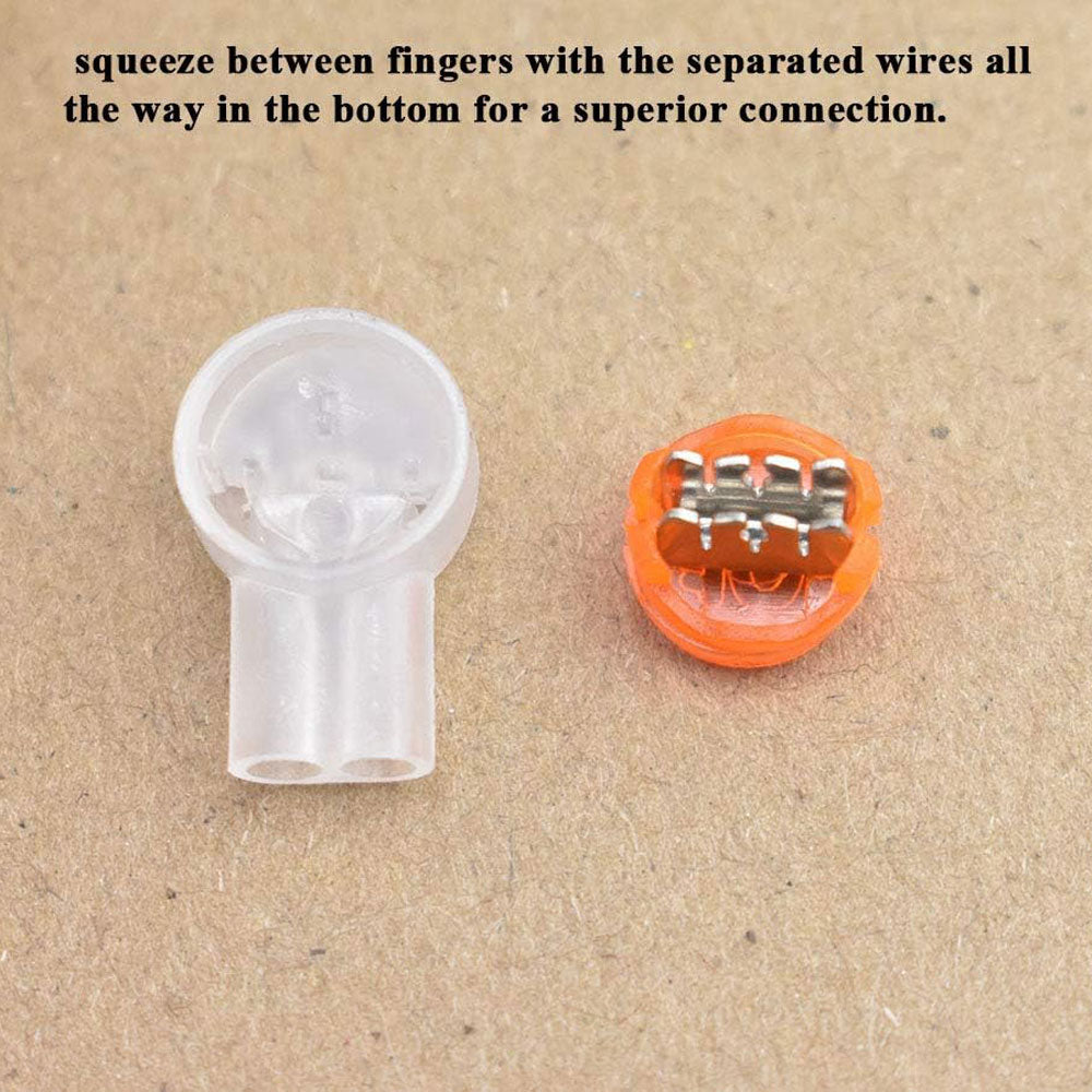 Прозрачный соединитель проводов AWG 21-26 OR для пластикового соединительного кабеля телефона красного цвета. 