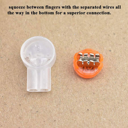 Прозрачный соединитель проводов AWG 21-26 OR для пластикового соединительного кабеля телефона красного цвета. 