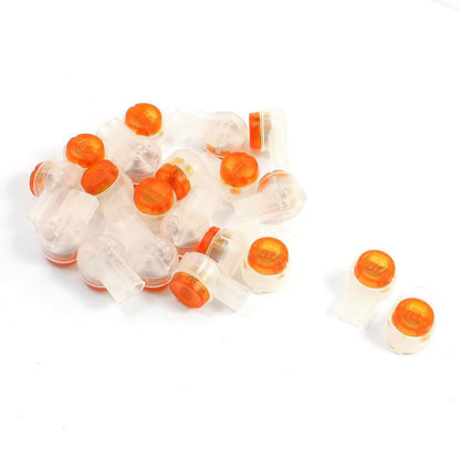 Прозрачный соединитель проводов AWG 21-26 OR для пластикового соединительного кабеля телефона красного цвета. 