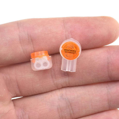 Прозрачный соединитель проводов AWG 21-26 OR для пластикового соединительного кабеля телефона красного цвета. 