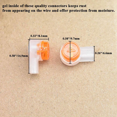 AWG 21-26 OR Transparent Wire Connector for Plastic Splicle phone Red Cable