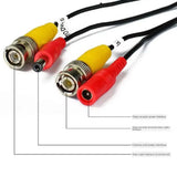 BNC Video DC Power Supply Extension Cable For CCTV Security Camera