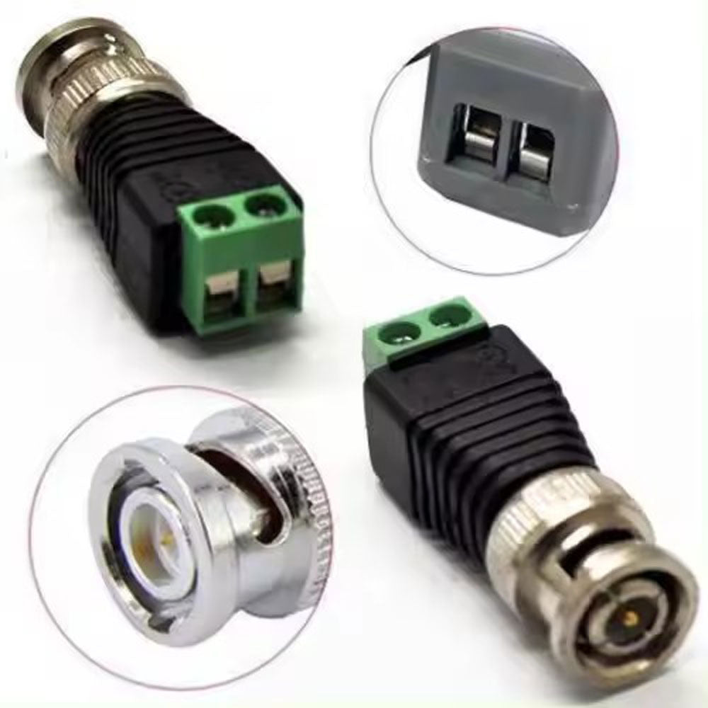 BNC welding-free connector terminal male female adapter surveillance camera coaxial video analog signal line plug