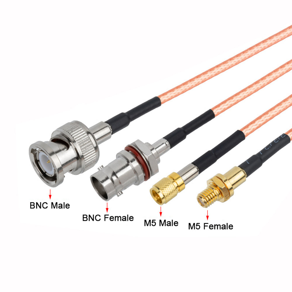 BNC to M5/L5/10-32UNF RF Connector Cable RG316 Electrical Wire Acceleration Sensor