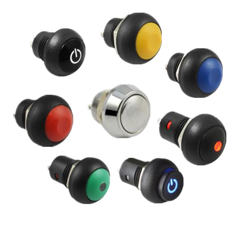 Button switch PBS-33B with wire opening 12MM self-resetting lock-free switch welding wire horn switch