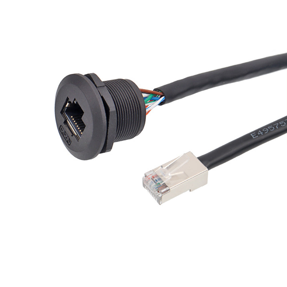 CAT6 Plug to EP RJ45 Female Back Mount Receptacle Cable for Ethernet Network Connector