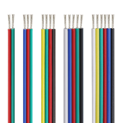 Color Flexible Silicone Bonded Cable 30-16AWG 6Pin Electrical Wire for LED Light Wire Harness