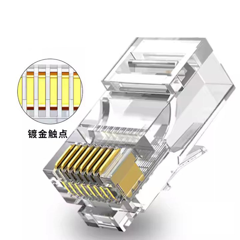 Разъем RJ45 Cat6 с кристаллическим корпусом, неэкранированный, модульный штекер 8p8c, разъем UTP Cat 6 RJ45. 