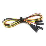 Custom 90 degree 3Pin terminal female socket to triple 1p Dupont terminal 26AWG electronic wire