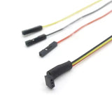 Custom 90 degree 3Pin terminal female socket to triple 1p Dupont terminal 26AWG electronic wire