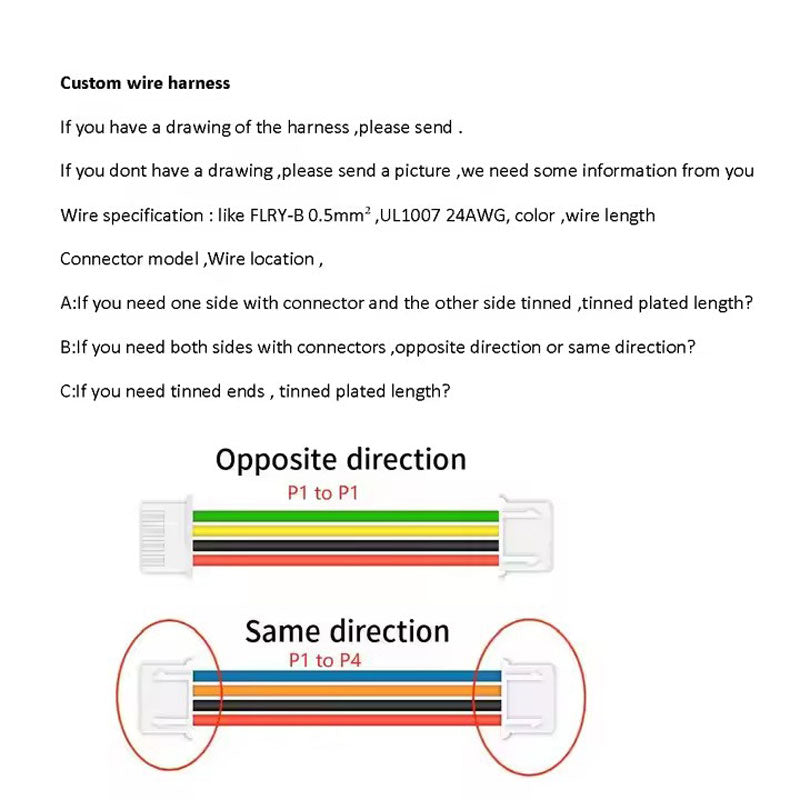 Специализированный жгут проводов JST XH серии 2,54 мм 2P-15P 