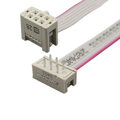Customized 2.54mm pitch 6Pin IDC DIP female male connector flat cable cable assembly
