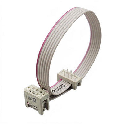 Customized 2.54mm pitch 6Pin IDC DIP female male connector flat cable cable assembly
