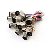 Customized GX12 GX16 docking waterproof connector 2-10 pin aerial connection cable harness