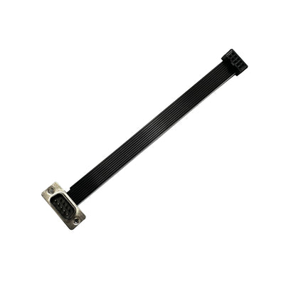 DIDC-DB9 Male connector to 2.54 2*5P IDC Black Flat Ribbon Cable Crimp Terminal Wire