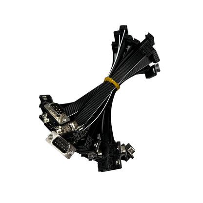 DIDC-DB9 Male connector to 2.54 2*5P IDC Black Flat Ribbon Cable Crimp Terminal Wire