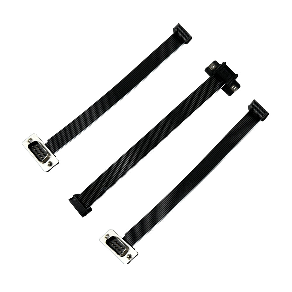 DIDC-DB9 Male connector to 2.54 2*5P IDC Black Flat Ribbon Cable Crimp Terminal Wire