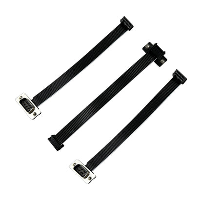 DIDC-DB9 Male connector to 2.54 2*5P IDC Black Flat Ribbon Cable Crimp Terminal Wire