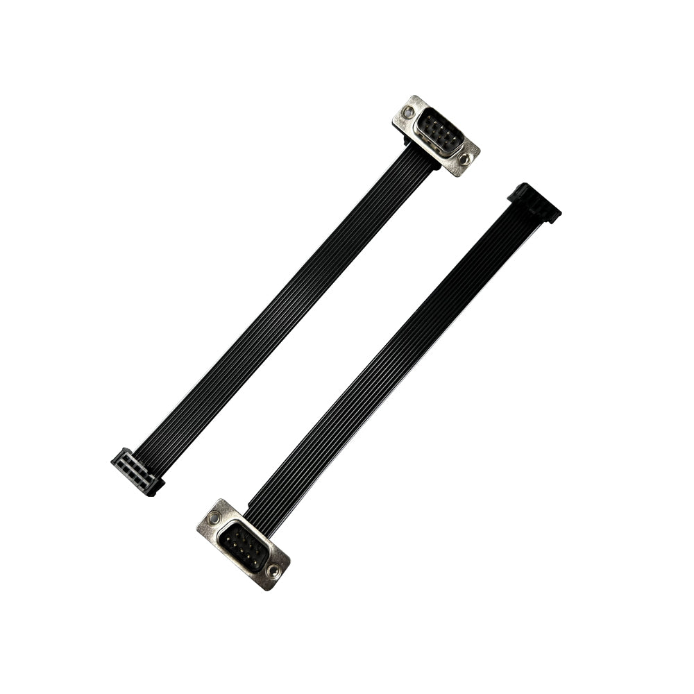 DIDC-DB9 Male connector to 2.54 2*5P IDC Black Flat Ribbon Cable Crimp Terminal Wire
