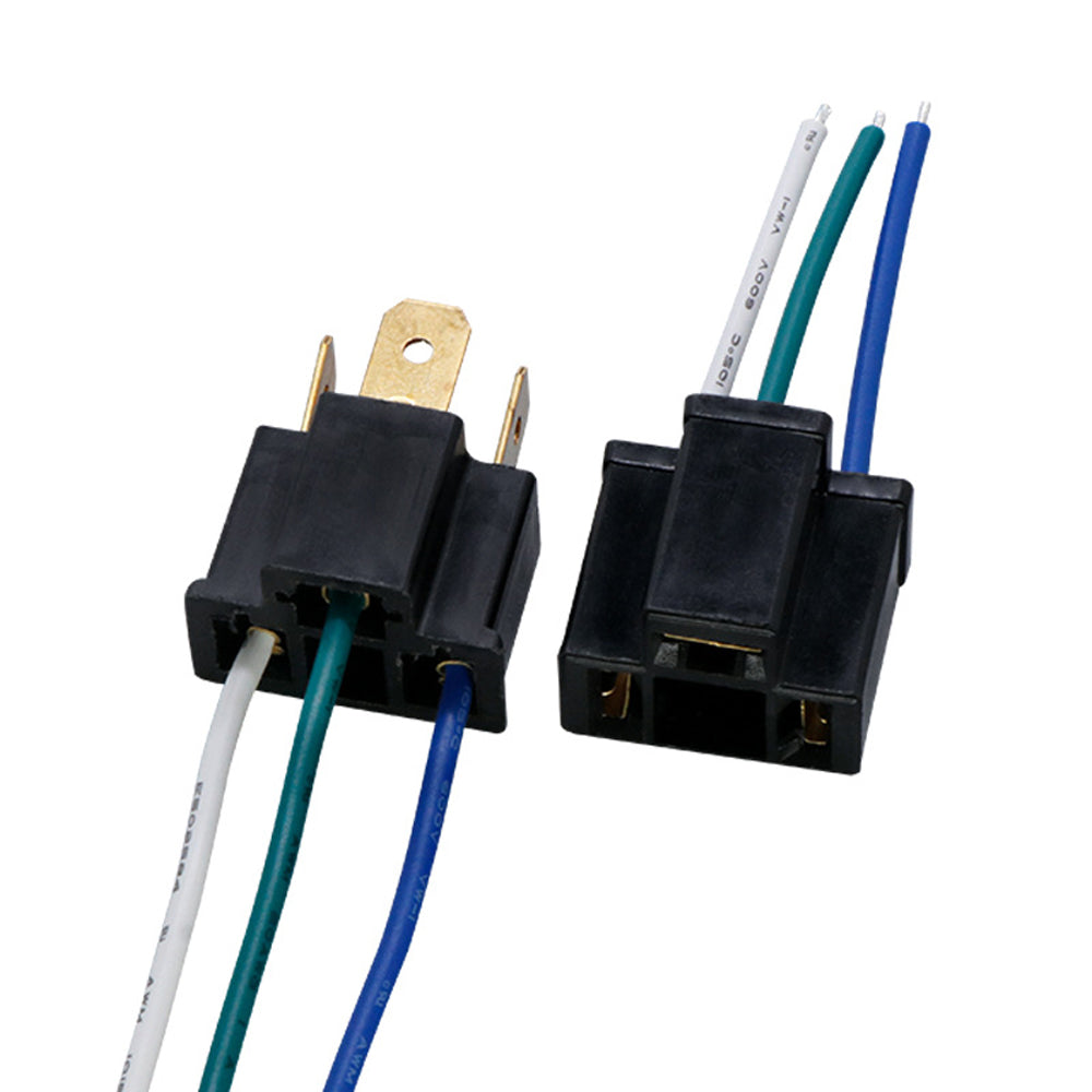 DJ7033-7.8-11/21 3 Pole Automotive Male Female Socket H4 Bulb Adapter Wiring Harness