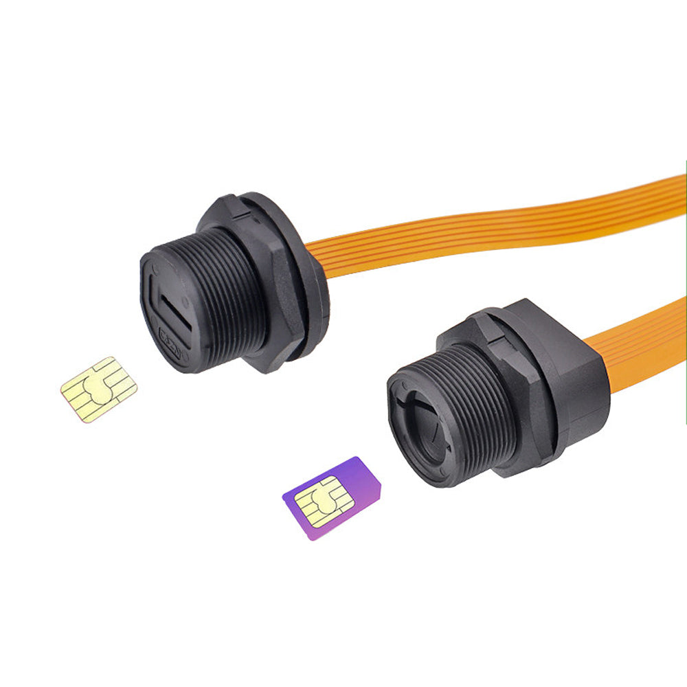 E13 Threaded Waterproof Plug IP67 IP68 Connector SDTF SIM Socket Cable Data 2K 4K
