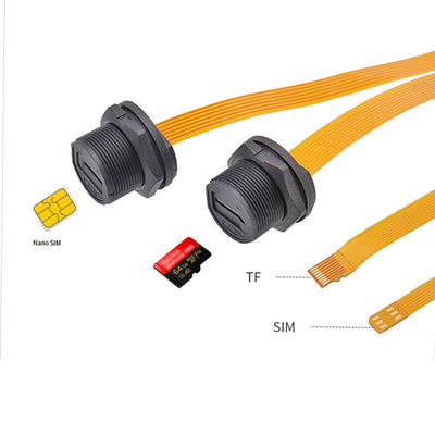 E13 Threaded Waterproof Plug IP67 IP68 Connector SDTF SIM Socket Cable Data 2K 4K