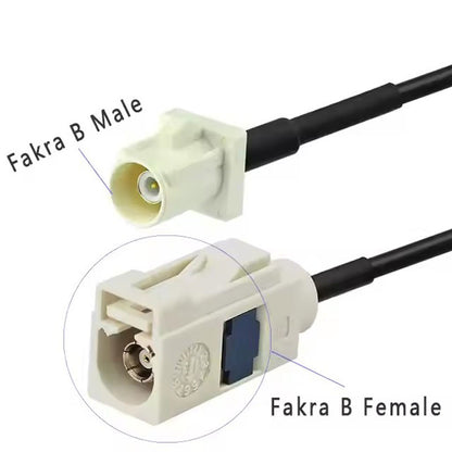 Car Radio Antenna Extension Cable Fakra B White Female Jack to Jack Pigtail Cable RG174