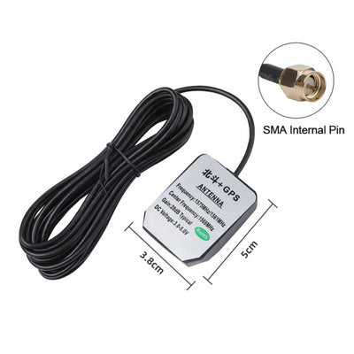 GPS + Beidou Dual Band Active Antenna SMA Male 28dB Gain with 3M Cable for Car Navigation