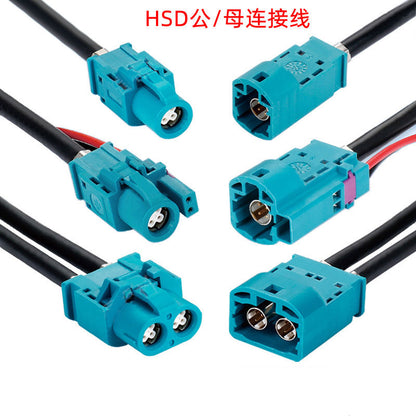 HSD connection cable male and female elbow adapter cable high definition automotive wiring harness