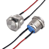 High Head Metal Button Switch Cable 8 12 16 19 22mm Waterproof Power Supply Wire