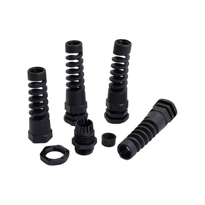 PG7 PG9 PG11 IP68 Waterproof Nylon Cable Joints Strain Relief Flex Spiral Cable Glands