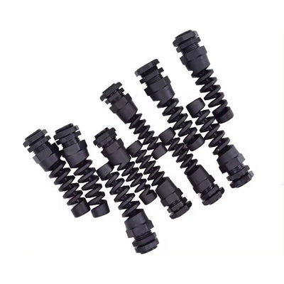 PG7 PG9 PG11 IP68 Waterproof Nylon Cable Joints Strain Relief Flex Spiral Cable Glands