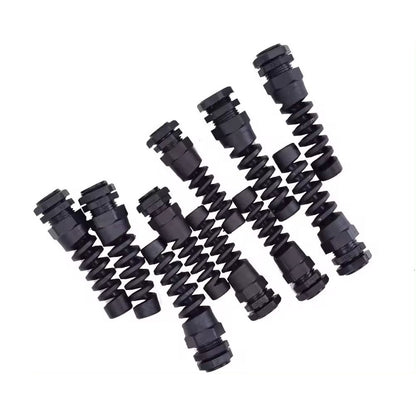 PG7 PG9 PG11 IP68 Waterproof Nylon Cable Joints Strain Relief Flex Spiral Cable Glands