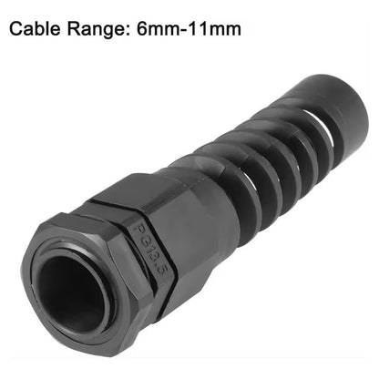 PG7 PG9 PG11 IP68 Waterproof Nylon Cable Joints Strain Relief Flex Spiral Cable Glands