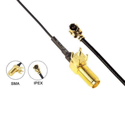 IPEX to SMA-KWE Antenna Elbow Adapter Cable RF Coaxial Female Connection Wire Harness