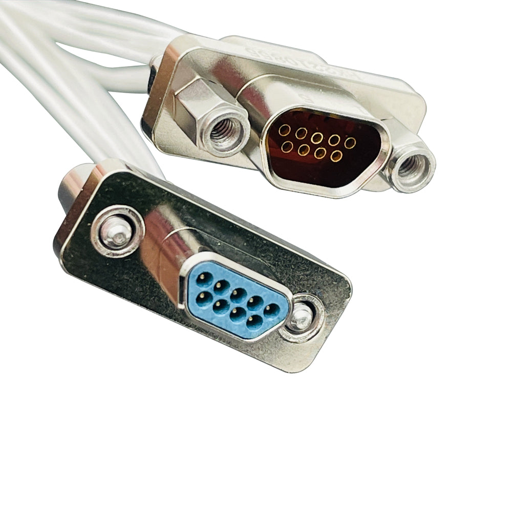 J30J Series 9 Core Miniature Rectangular Connector with AFR-250 High Temperature Cable