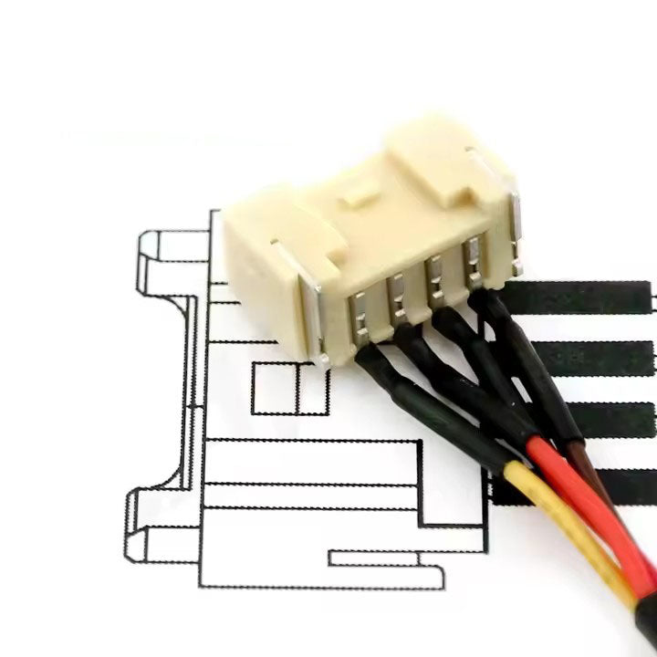 JST B04B-PASK-1 4 Pin Copper Lugs Tinned 1061 28awg Wire Harness