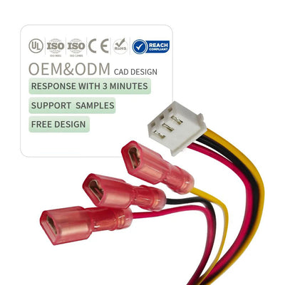 JST XH 2.54mm Connector Cable to 250 Crimp 6.3mm Terminal with Red Nylon Sheath