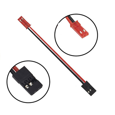Силиконовый кабель JST-JR 20AWG для удлинителя рулевого механизма, внутренний клеммный жгут для дрона.