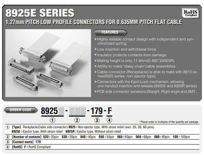Kel-8925e-050-179-F IDC Socket Connector